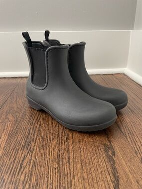 CROCS Black Rain Boots Ankle size 7